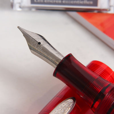Stipula Etruria Rainbow Transparent Red Fountain Pen Nib