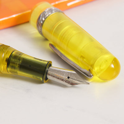 Stipula Etruria Rainbow Transparent Yellow Fountain Pen Nib Details