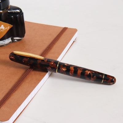 Stipula Etruria Terra di Siena Celluloid Fountain Pen Capped