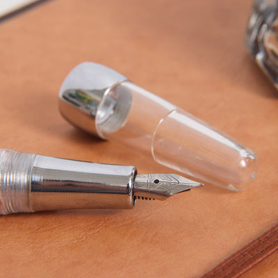 Stipula Superleggera Stealth Chrome Fountain Pen Nib Details