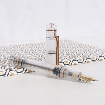 Stipula Suprema Nuda Rose Gold Fountain Pen Uncapped