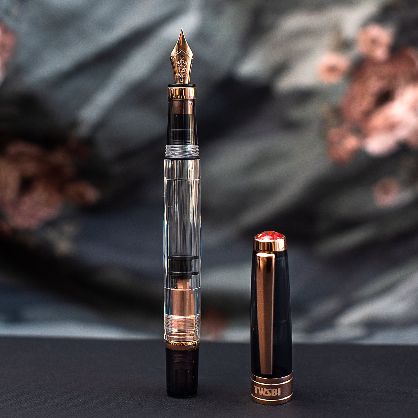 TWSBI 580 Diamond Black & Rose Gold Fountain Pen