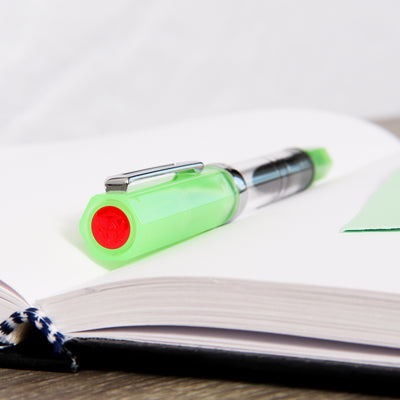 TWSBI Eco Glow Green Fountain Pen Acrylic Barrel and Green Cap