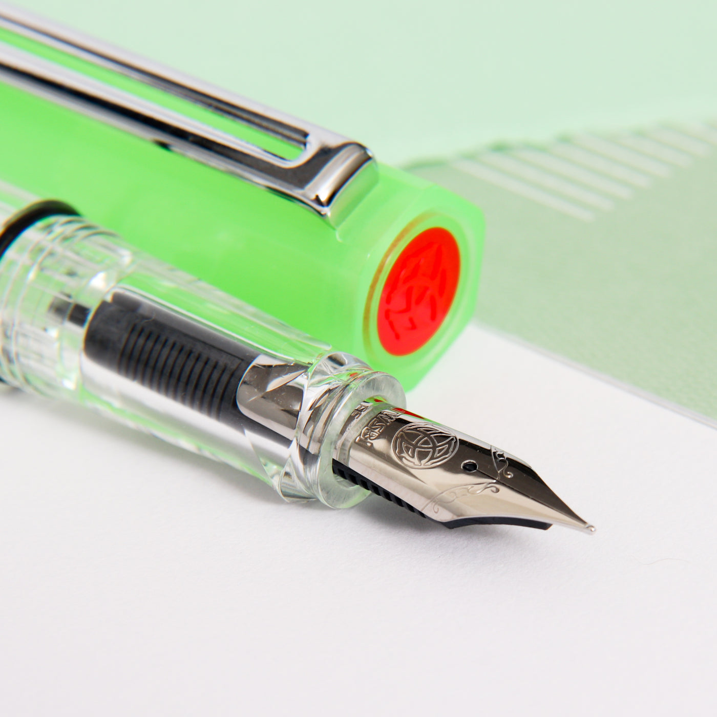 TWSBI Eco Glow Green Fountain Pen Nib Details