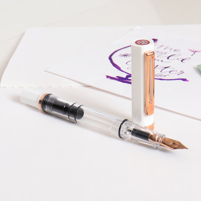 TWSBI Eco White & Rose Gold Fountain Pen