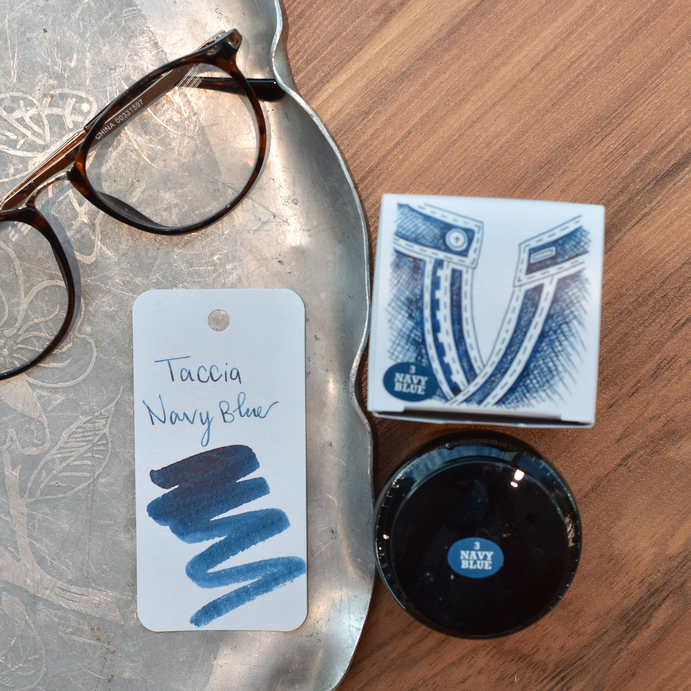 Taccia Jeans Collection Navy Blue Ink Bottle