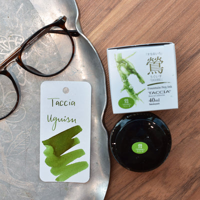 Taccia Uguisu Olive Green Ink Bottle