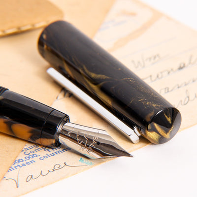 Tibaldi-Infrangible-Black-Gold-Fountain-Pen-Nib-Details