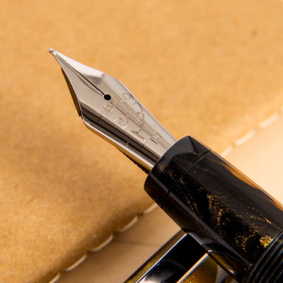 Tibaldi-Infrangible-Black-Gold-Fountain-Pen-Steel-Nib