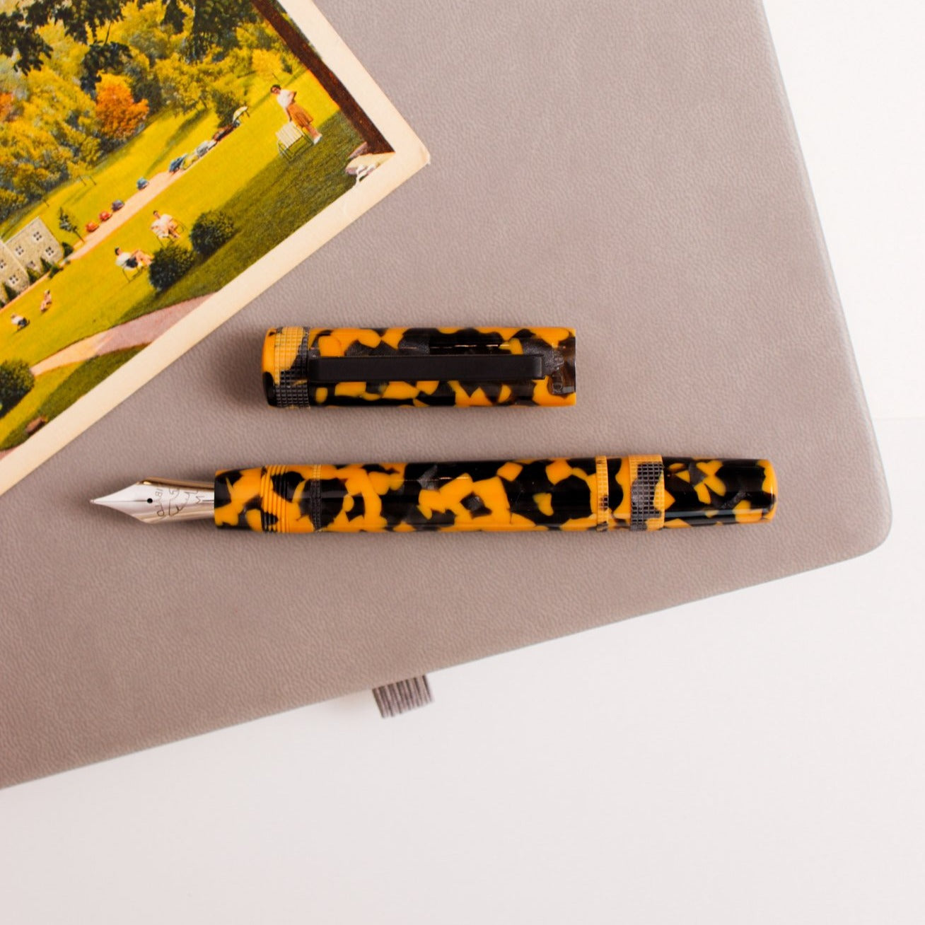 Tibaldi Perfecta LP Vinyl Yellow Fountain Pen