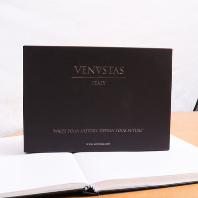 Venvstas Refillable Black Leather Journal Box