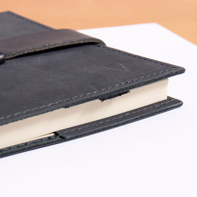 Venvstas Refillable Black Leather Journal Paper