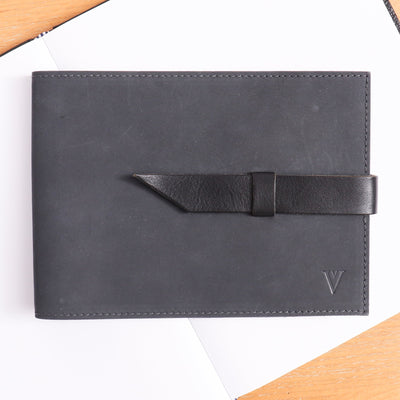 Venvstas Refillable Black Leather Journal