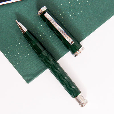 Versace-Rollerball-Pen-Green-With-Silver-Trim