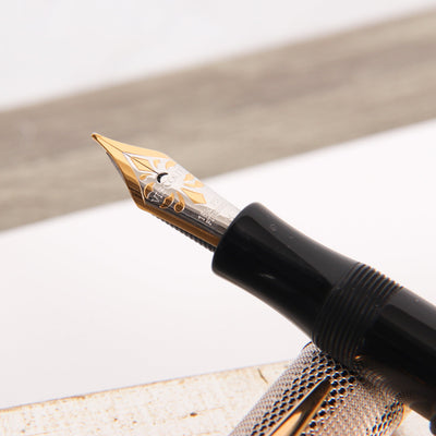Visconti Camelot Sterling Silver Fountain Pen 18k Gold Nib