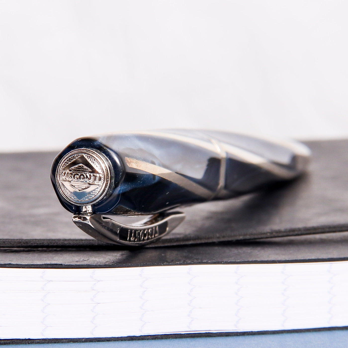 Visconti-Divina-Imperial-Blue-Ballpoint-Pen-Top-Of-Pen