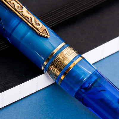 Visconti-Empire-Blue-&-Gold-Vermeil-Ballpoint-Pen-Center-Band