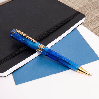 Visconti-Empire-Blue-&-Gold-Vermeil-Ballpoint-Pen
