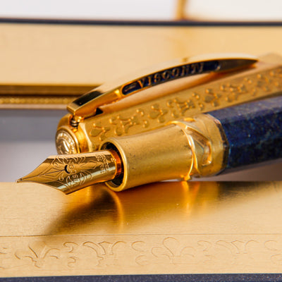 Visconti-Il-Magnifico-Lapis-Lazuli-Fountain-Pen-925-Sterling-Silver-With-Vermeil-Overlay