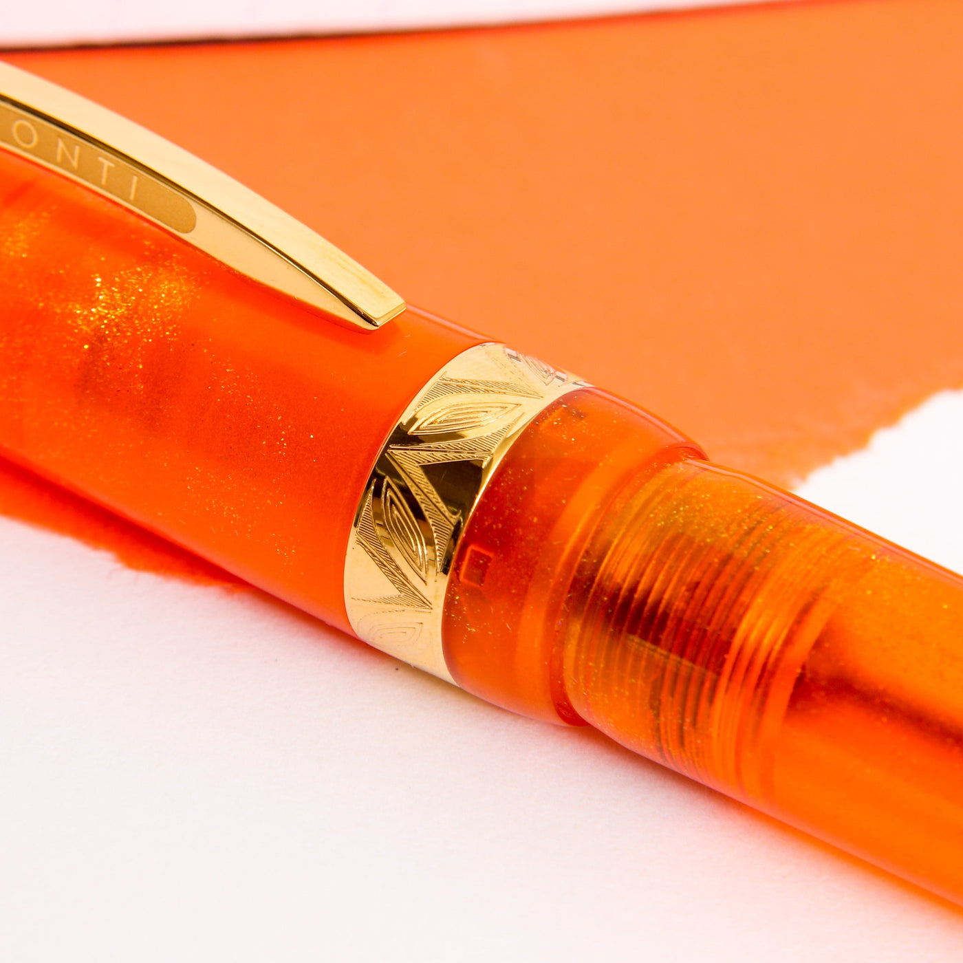 Visconti Kaleido Fire Opal Fountain Pen Center Band