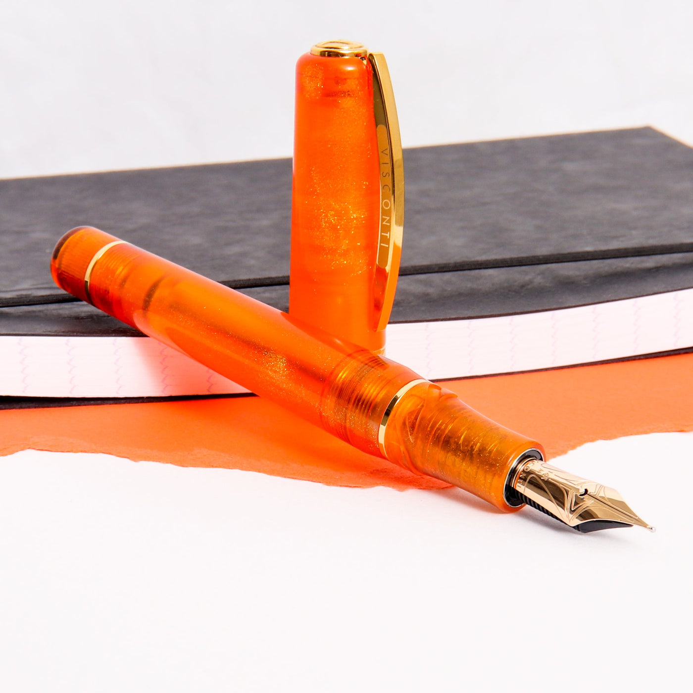 Visconti Kaleido Fire Opal Fountain Pen Uncapped