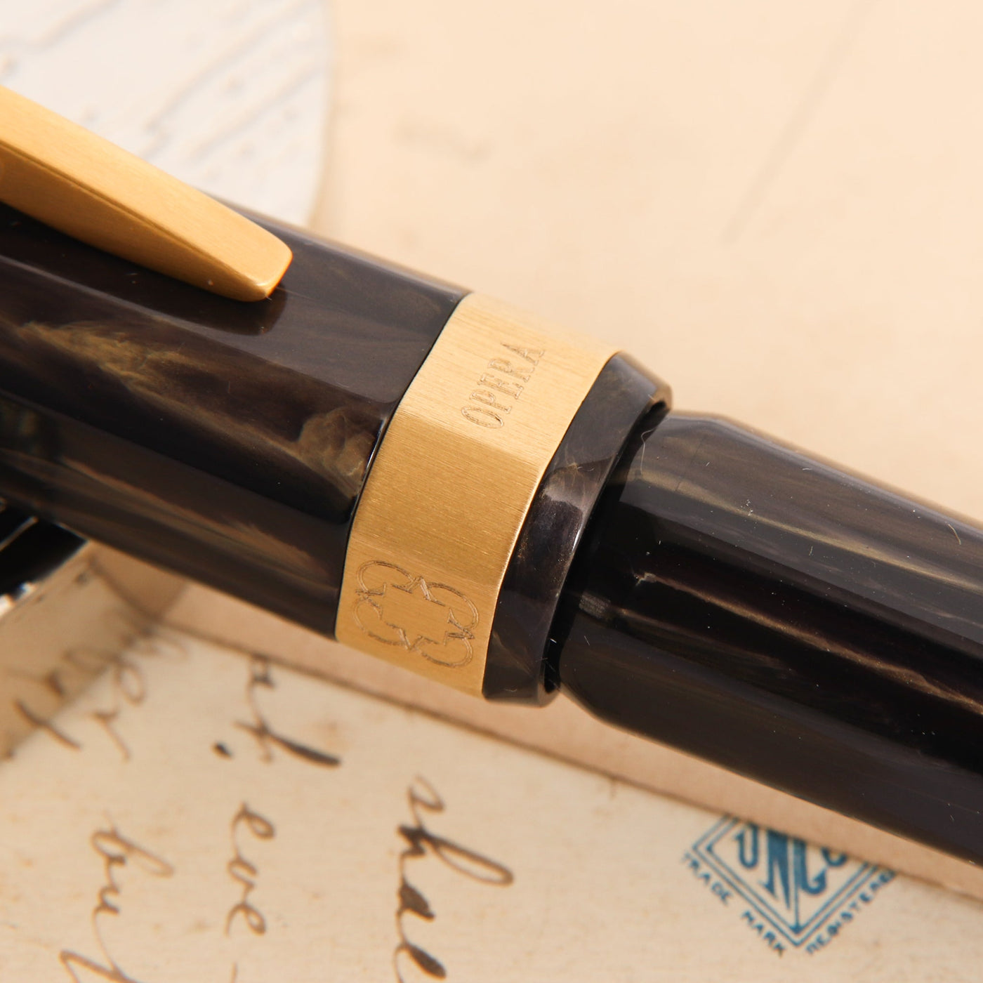 Visconti-Opera-Gold-Black-Fountain-Pen-Center-Band