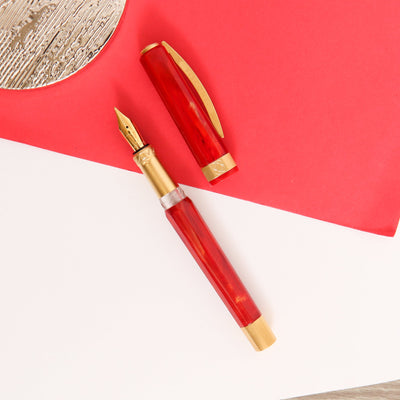 Visconti-Opera-Gold-Red-Fountain-Pen-Hand-Swirled-Resin