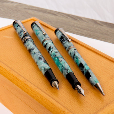 Visconti Ponte Vecchio Granite Fountain Pen Set Ballpoint Rollerball And Fountain Pen