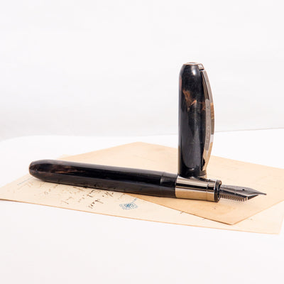 Visconti Rembrandt S Black Fountain Pen Uncapped