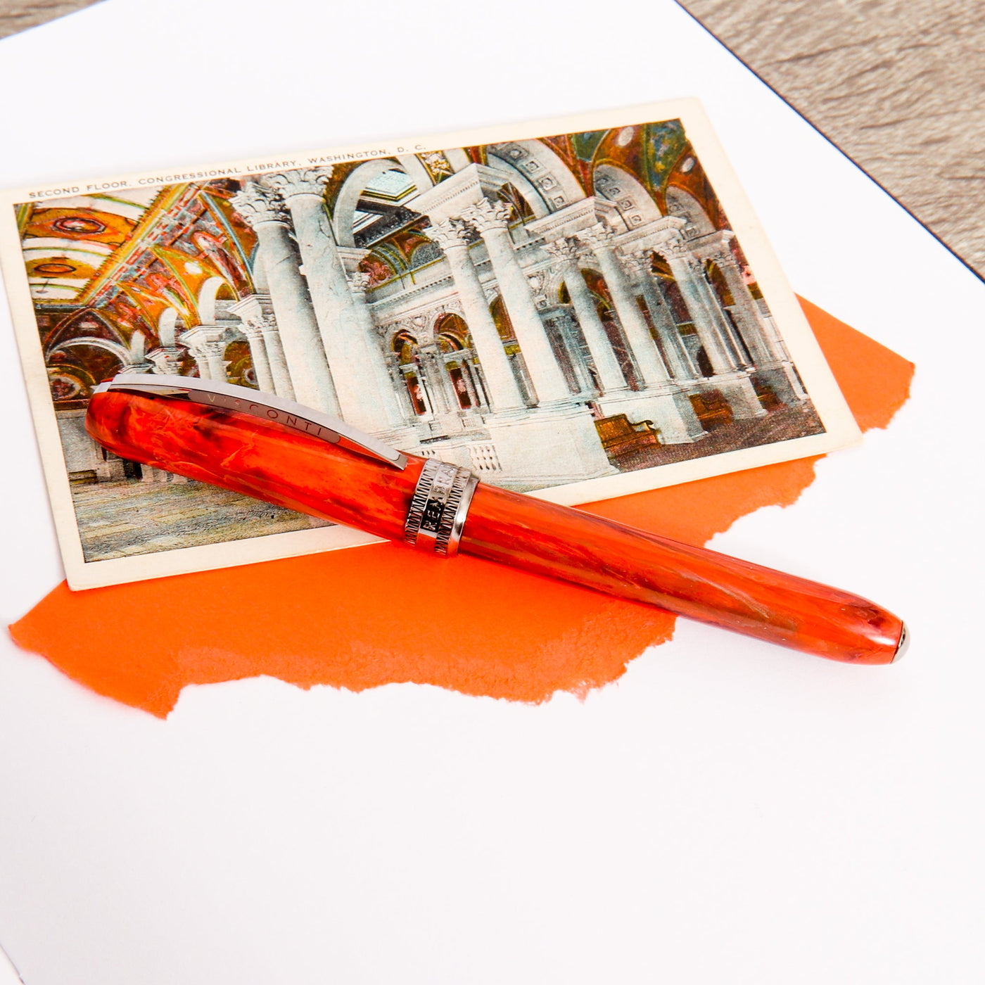 Visconti Rembrandt S Orange Fountain Pen Capped