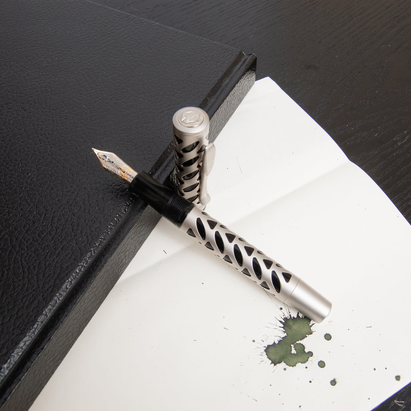 Visconti Silver Skeleton Fountain Pen