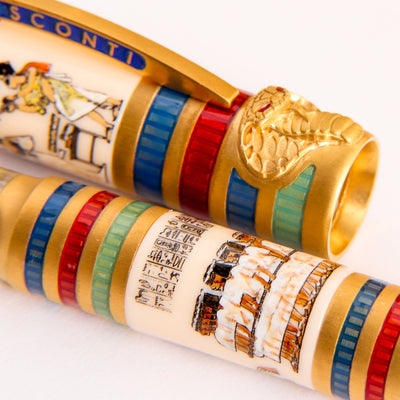 Visconti Tutankhamun Fountain Pen Painted Details