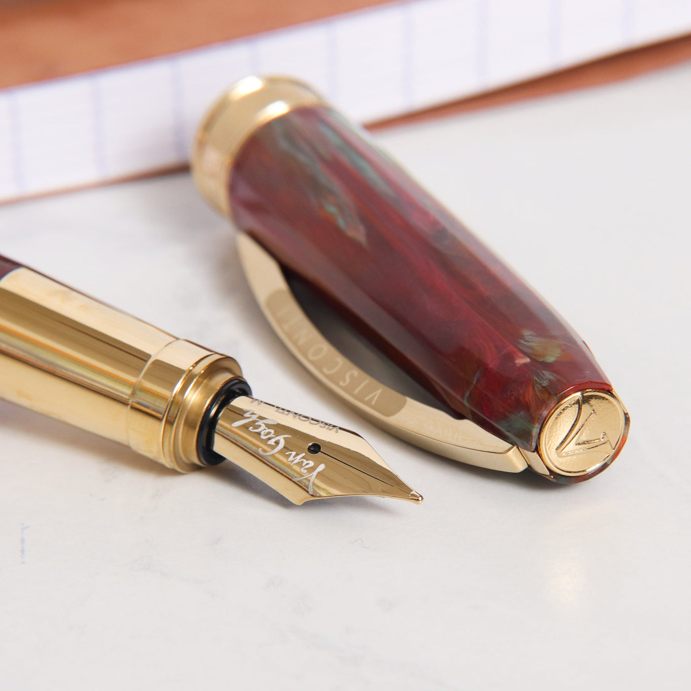 Visconti Van Gogh Flowering Plum Orchard Fountain Pen Nib Details