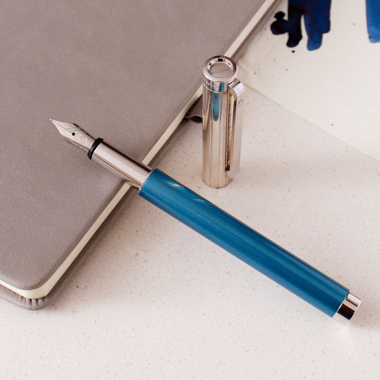 Waldmann Cosmo Ice Blue Fountain Pen