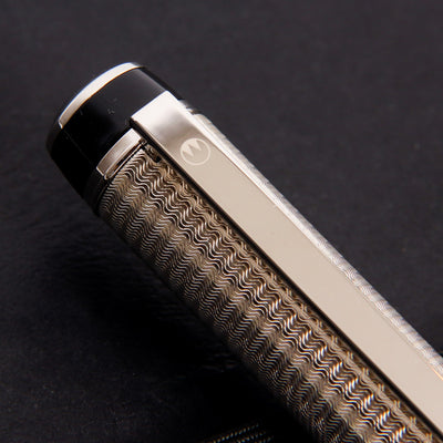 Waldmann Grandeur Black Fountain Pen Silver Trim Details