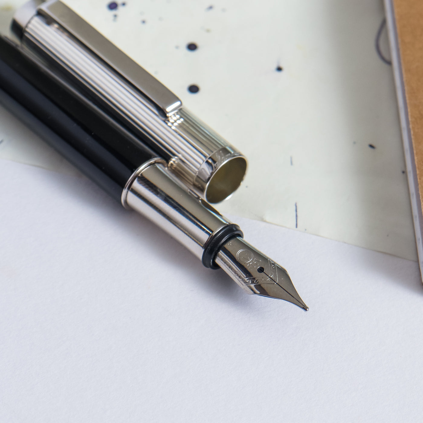 Waldmann Liberty Black & Silver Fountain Pen