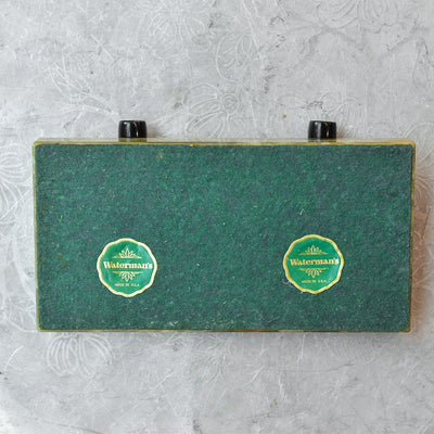 Waterman 1930s Green Marble Desk Set