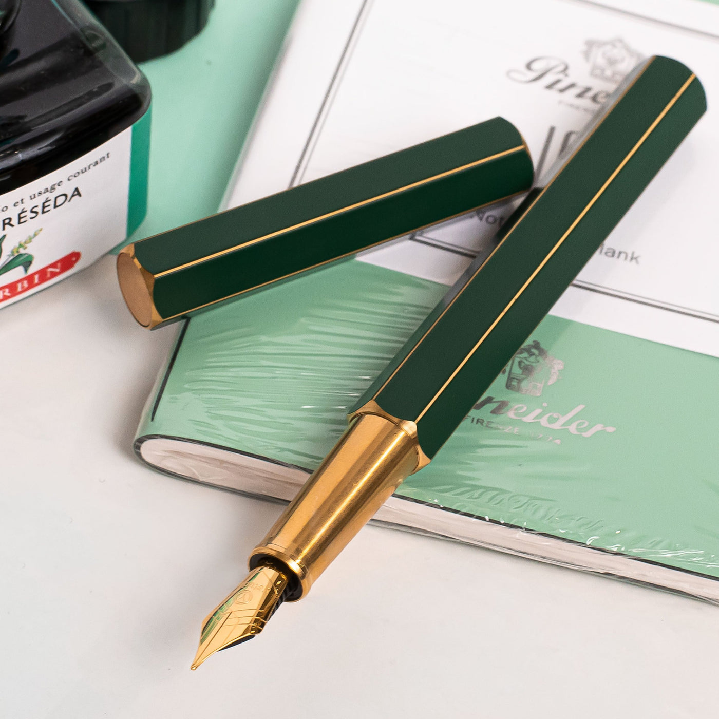 Ystudio Classic Revolve Green Fountain Pen