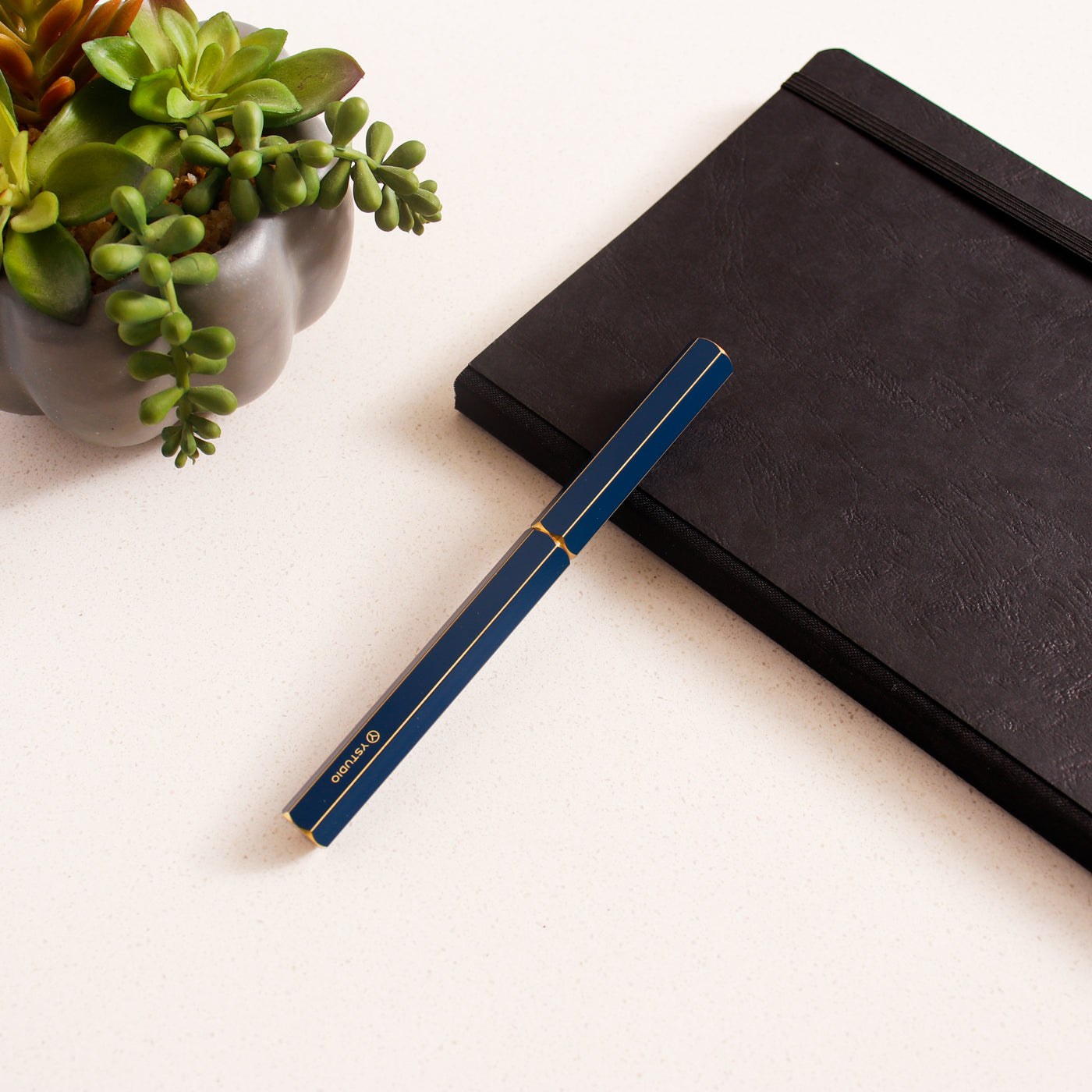 Ystudio Classic Revolve Blue Fountain Pen