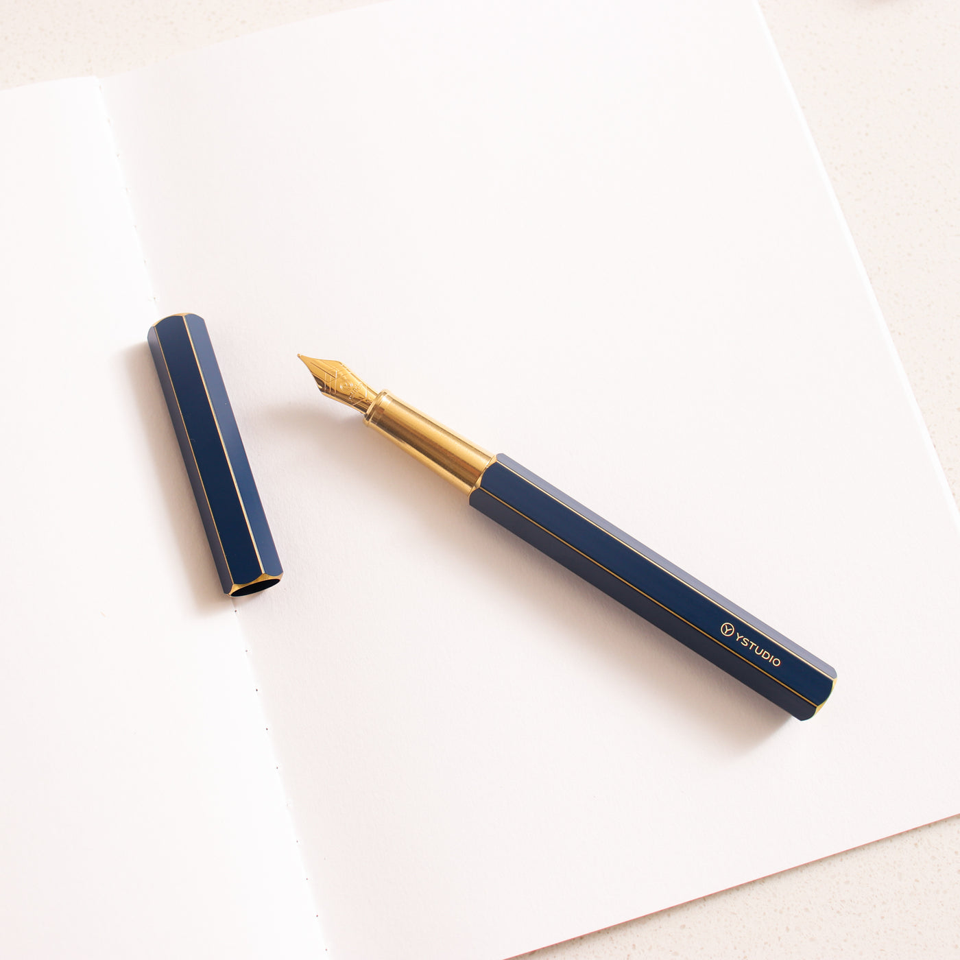 Ystudio Classic Revolve Blue Fountain Pen