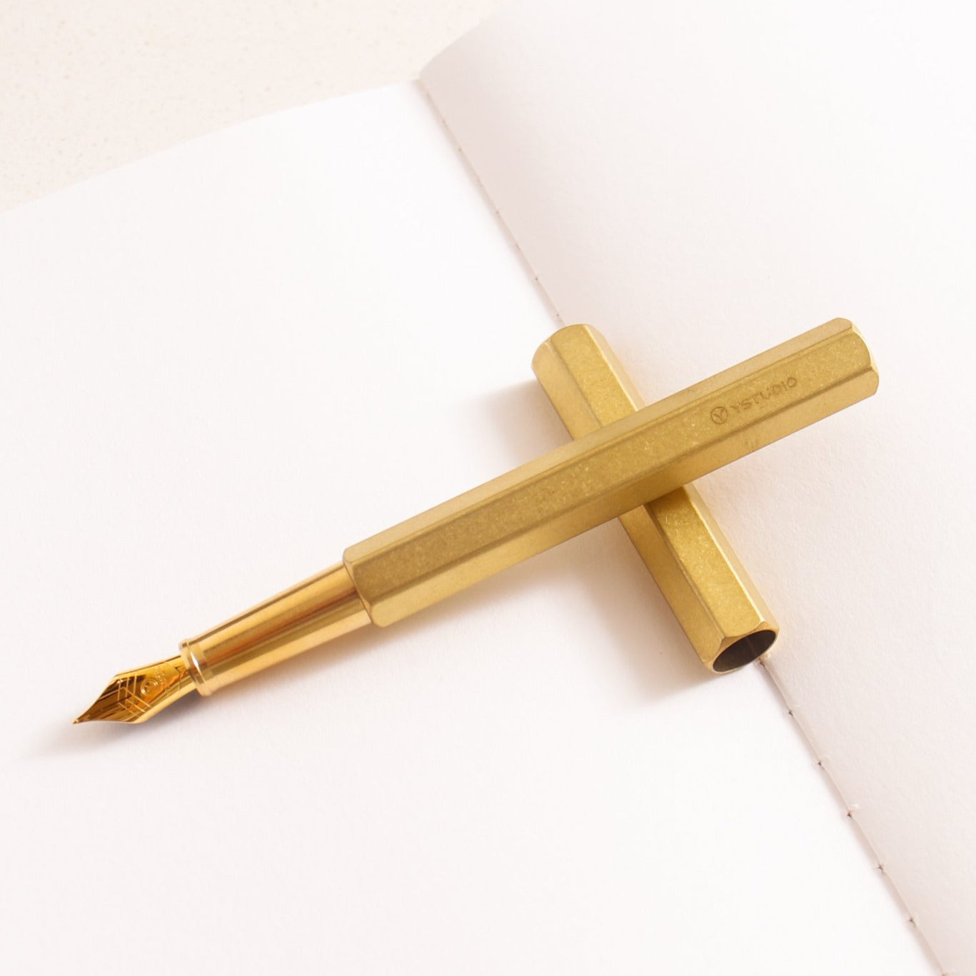 Ystudio Classic Revolve Brass Fountain Pen