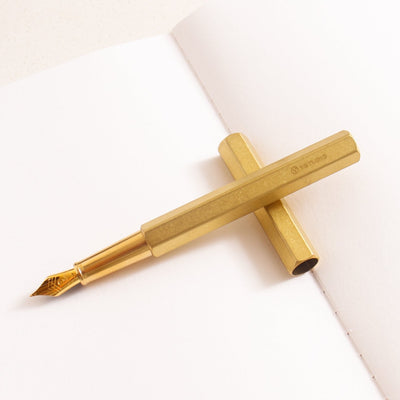 Ystudio Classic Revolve Brass Fountain Pen