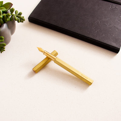 Ystudio Classic Revolve Brass Fountain Pen