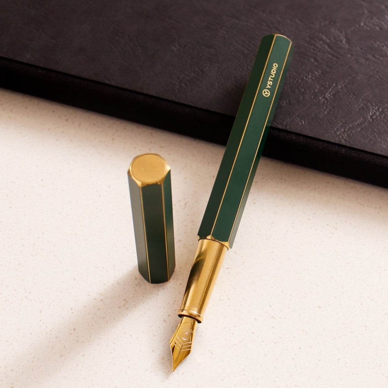 Ystudio Classic Revolve Green Fountain Pen