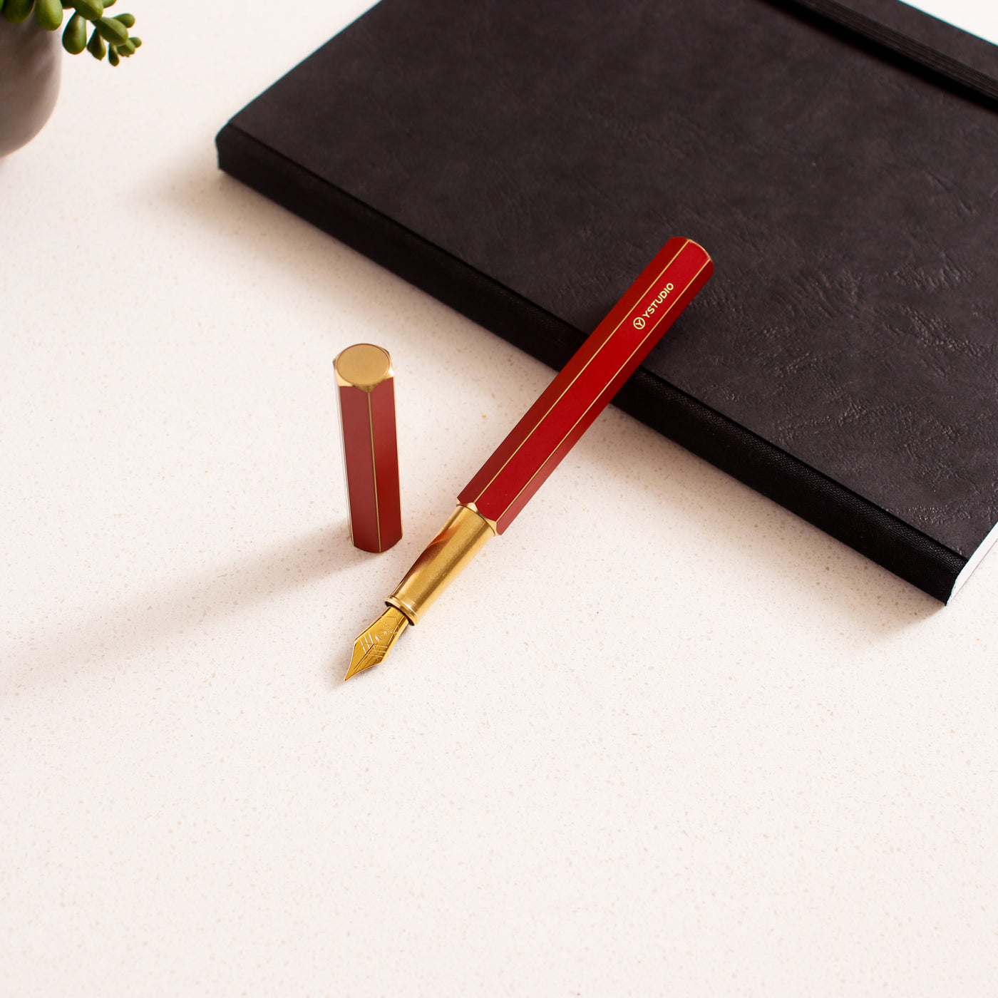 Ystudio Classic Revolve Red Fountain Pen