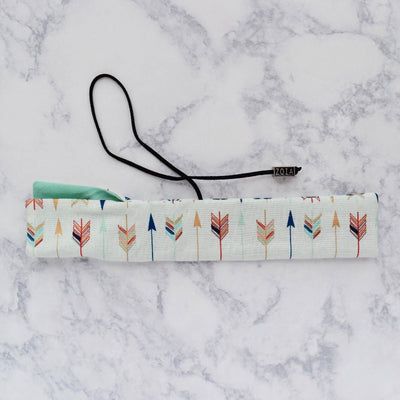 Zoia Beige Arrows with Turquoise Interior Handmade Single One Pen Kimono Sleeve-Zoia-Truphae