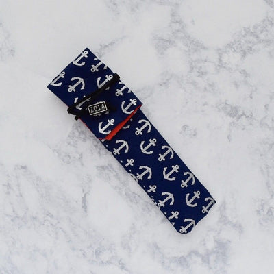 Zoia Blue Anchors with Red Interior Handmade Single One Pen Kimono Sleeve-Zoia-Truphae