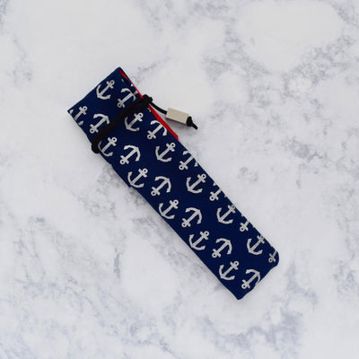 Zoia Blue Anchors with Red Interior Handmade Single One Pen Kimono Sleeve-Zoia-Truphae