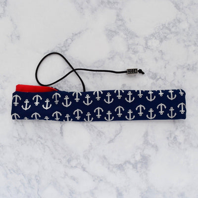 Zoia Blue Anchors with Red Interior Handmade Single One Pen Kimono Sleeve-Zoia-Truphae