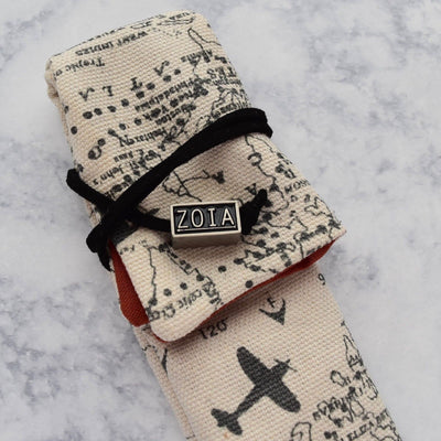Zoia Maps with Rustic Copper Interior Handmade Single One Pen Kimono Sleeve-Zoia-Truphae